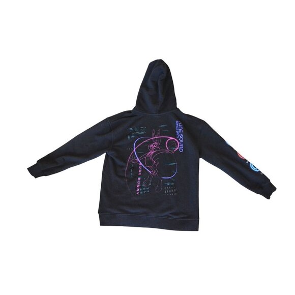 Zara Space Jam Bugs Bunny Hoodie 11-12 Yrs Kids Black Tunic Sweatshirt Tune Squa - Picture 6 of 7